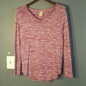 Faded Glory Pink Long Sleeve Shirt- Small